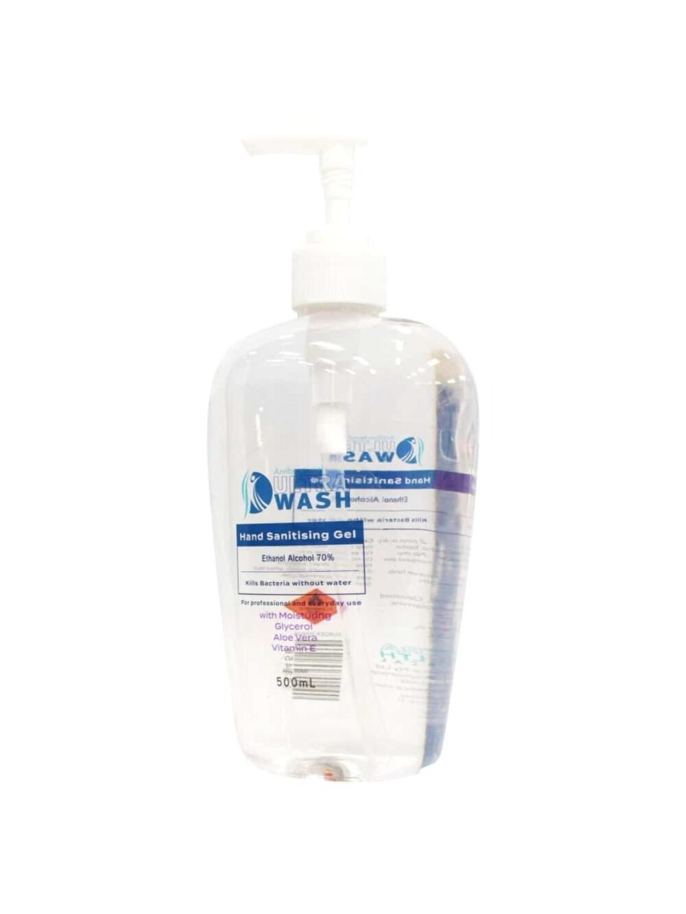 ULTRA WASH HAND SANITISER 70% ETHANOL PUMP BOTTLE 500ML (Clearance Stock)