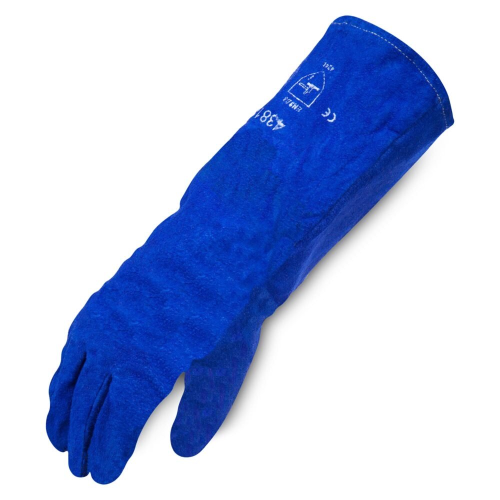 SD BLUE WELDING GLOVES LEATHER KEVLAR SEWN SIZE 10
