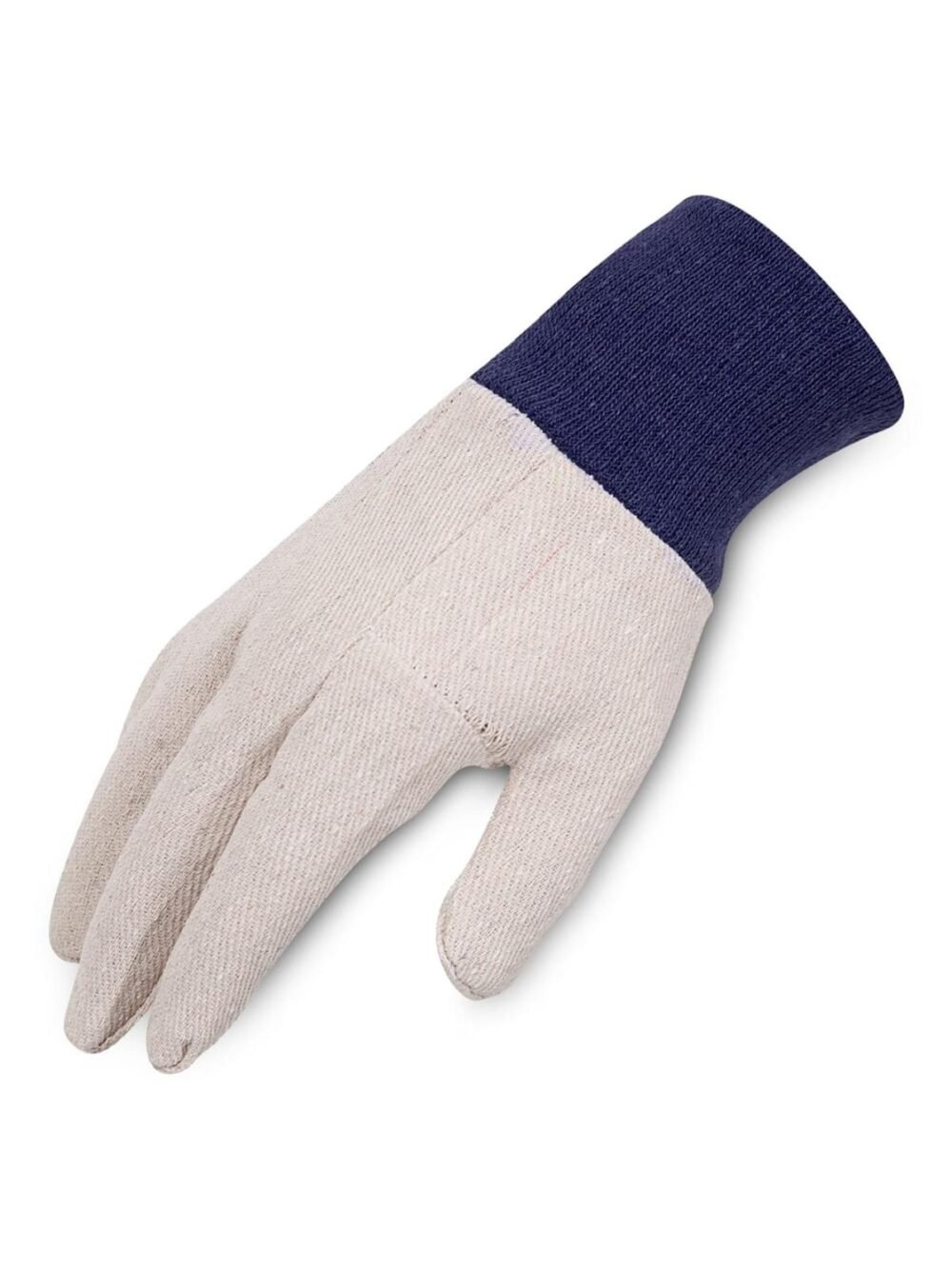 SD COTTON DRILL GLOVE KNITTED CUFF BLUE MENS