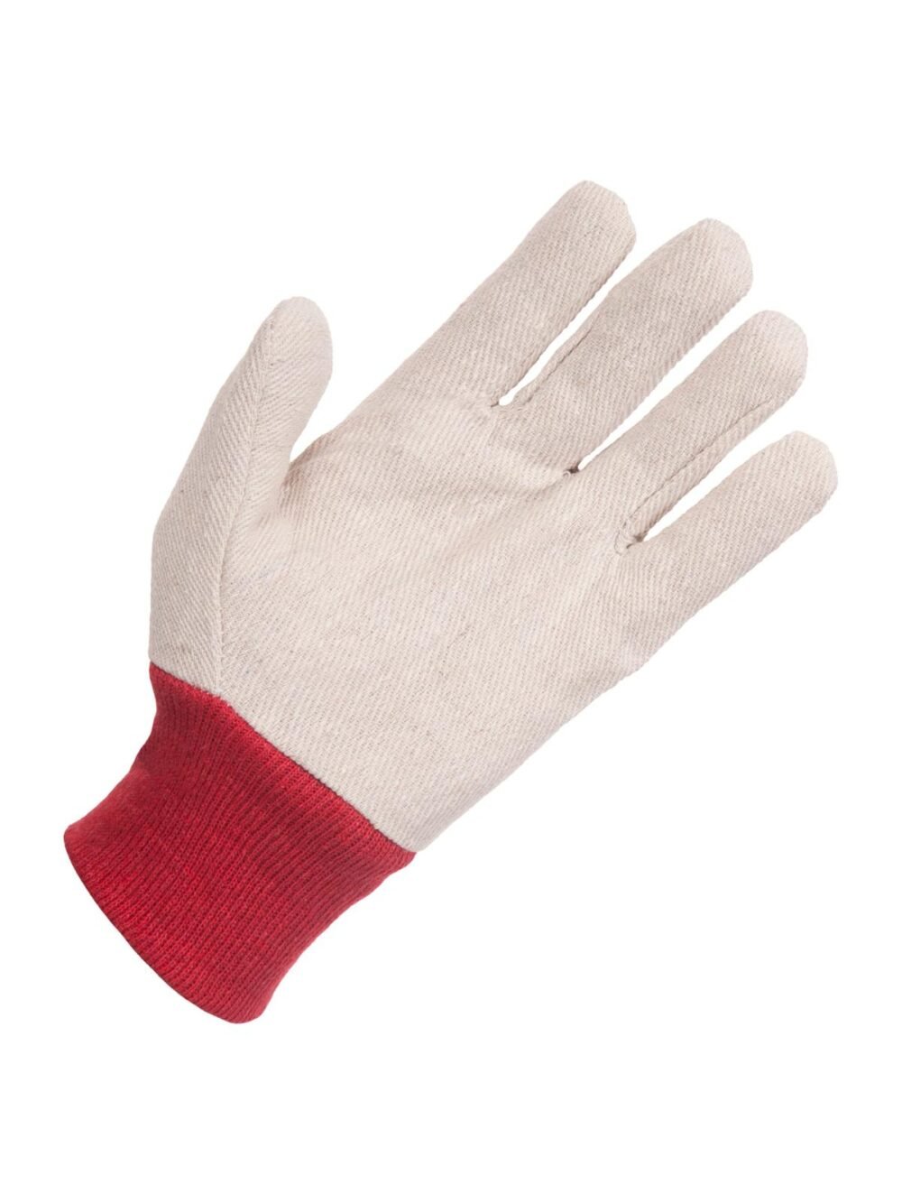 SD COTTON DRIL GLOVEL KNITTED CUFF RED LADIES