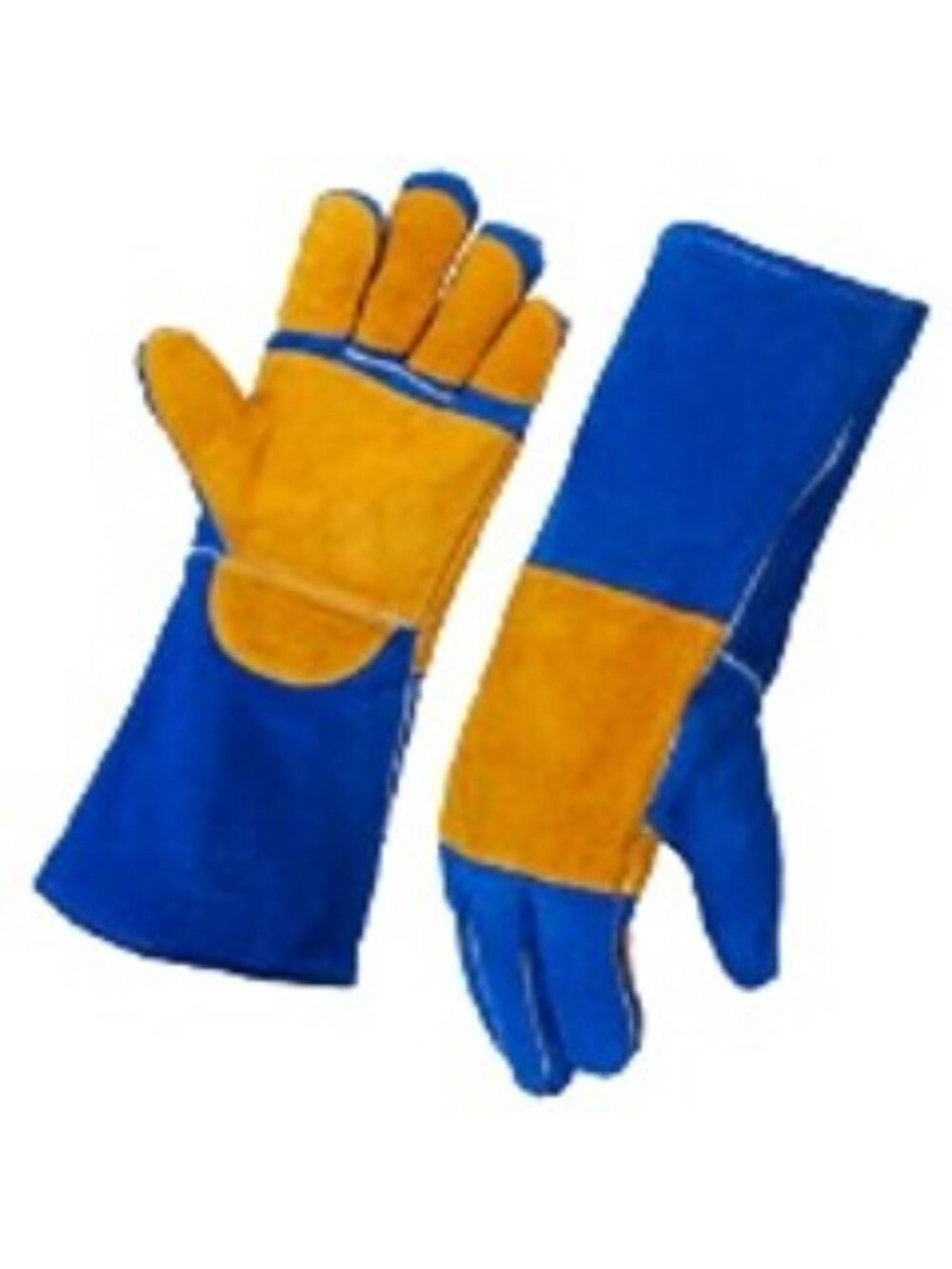 FOCUS BLUE & GOLD WELDING GLOVES REINFORCED PALM AND FINGERS