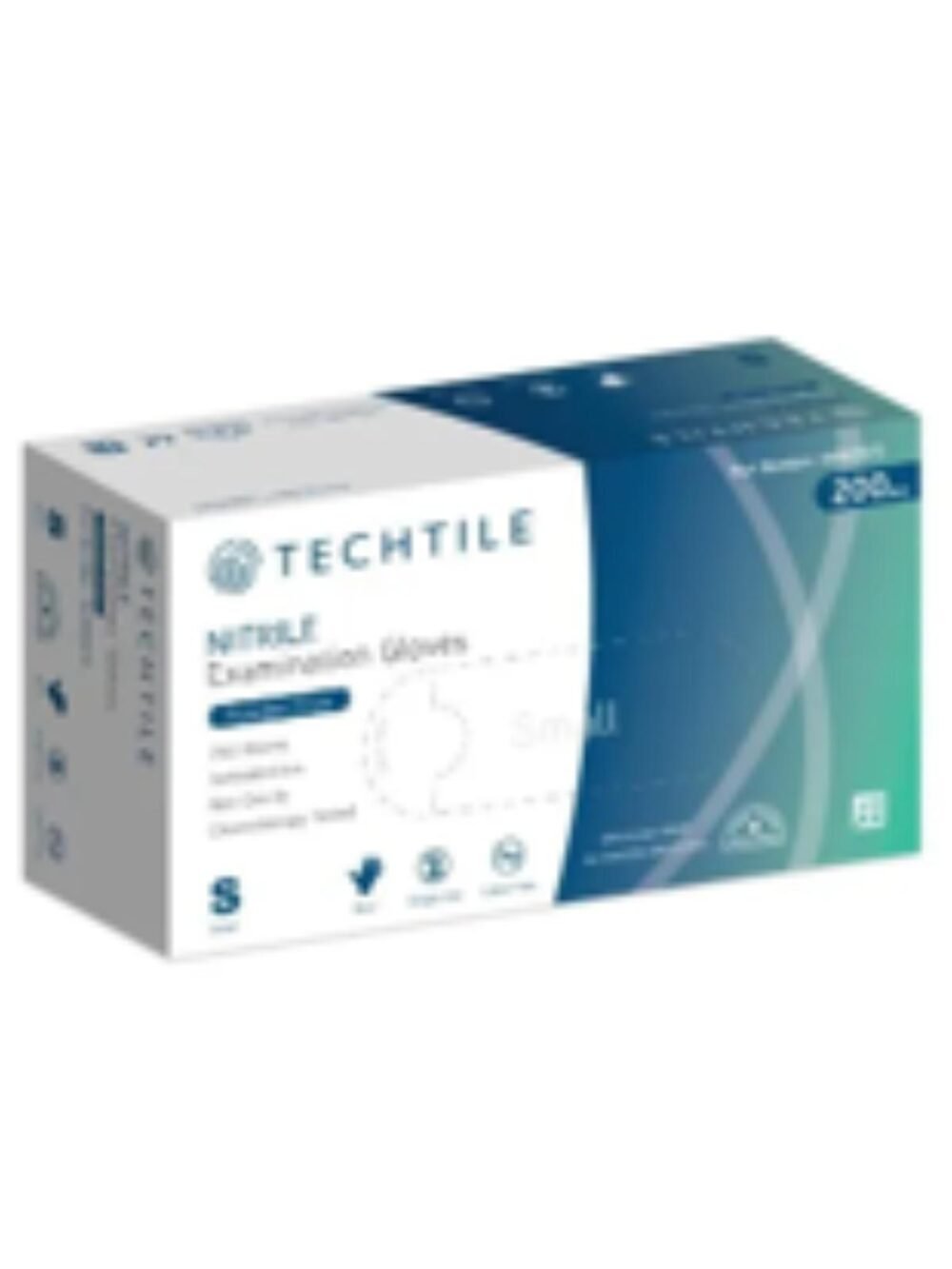 TECHTILE NITRILE GLOVES MEDICAL WEIGHT CHEMO-TESTED POWDER-FREE DARK BLUE 200 PACK M