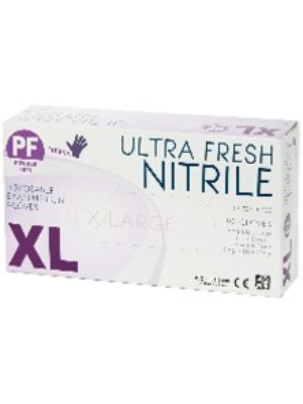 ULTRA FRESH NITRILE GLOVE INDUSTRIAL WEIGHT CHEMO-TESTED POWDER-FREE BLUE 2XL