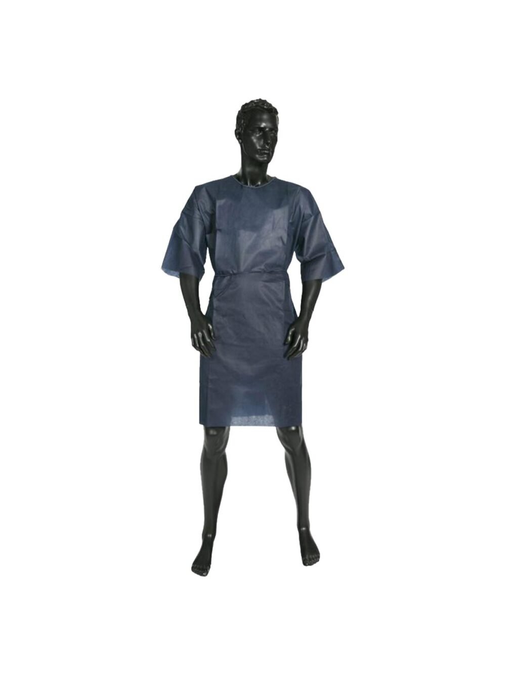 ULTRA HEALTH MODESTY GOWN PP SHORT SLEEVE NAVY – UNIVERSAL (S-L)(50 Units)