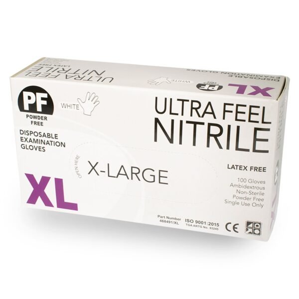 ULTRA FEEL NITRILE GLOVE POWDER-FREE WHITE