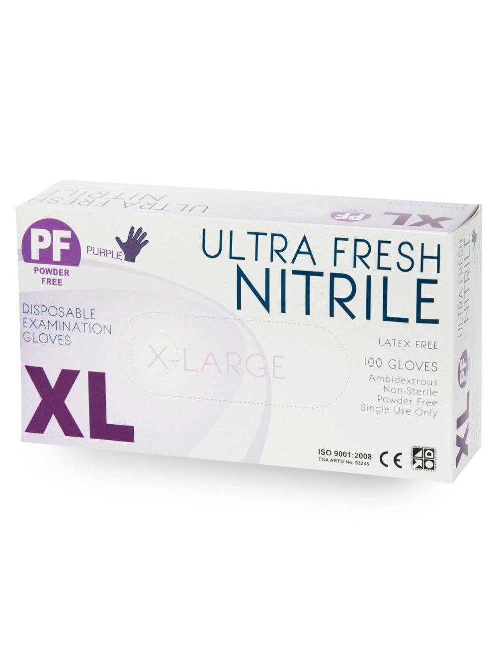 ULTRA FRESH NITRILE GLOVE INDUSTRIAL WEIGHT CHEMO-TESTED POWDER-FREE PURPLE